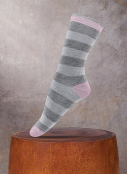 Women's Color Block Sock in Light Grey