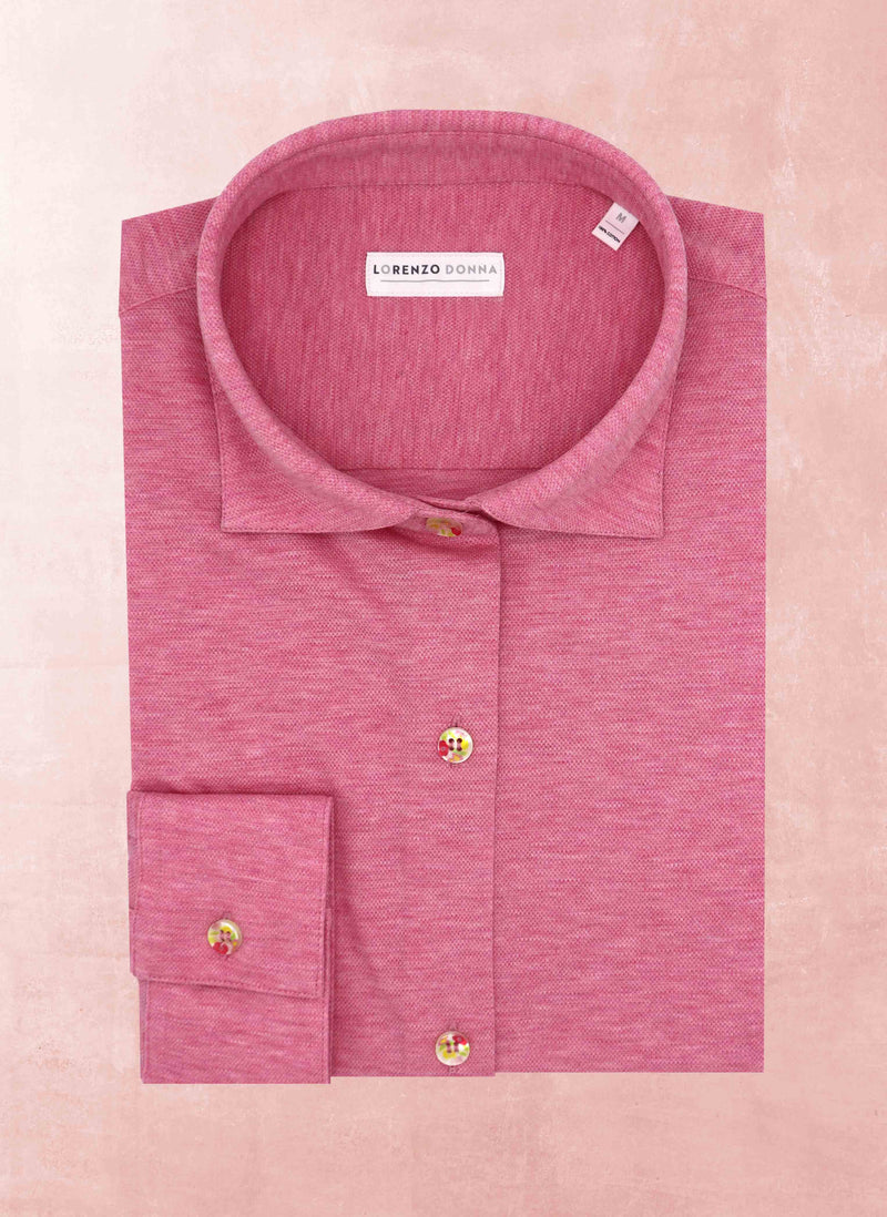 Women's Knitted shirt with floral buttons 