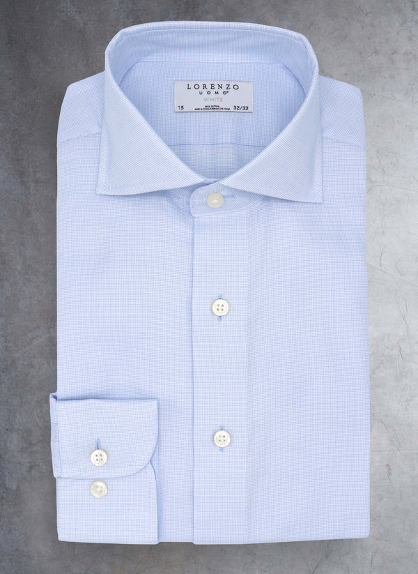 light blue mini squares shirt