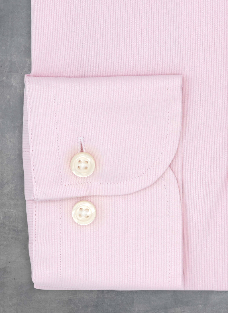 cuff of pink fine corded shirt 