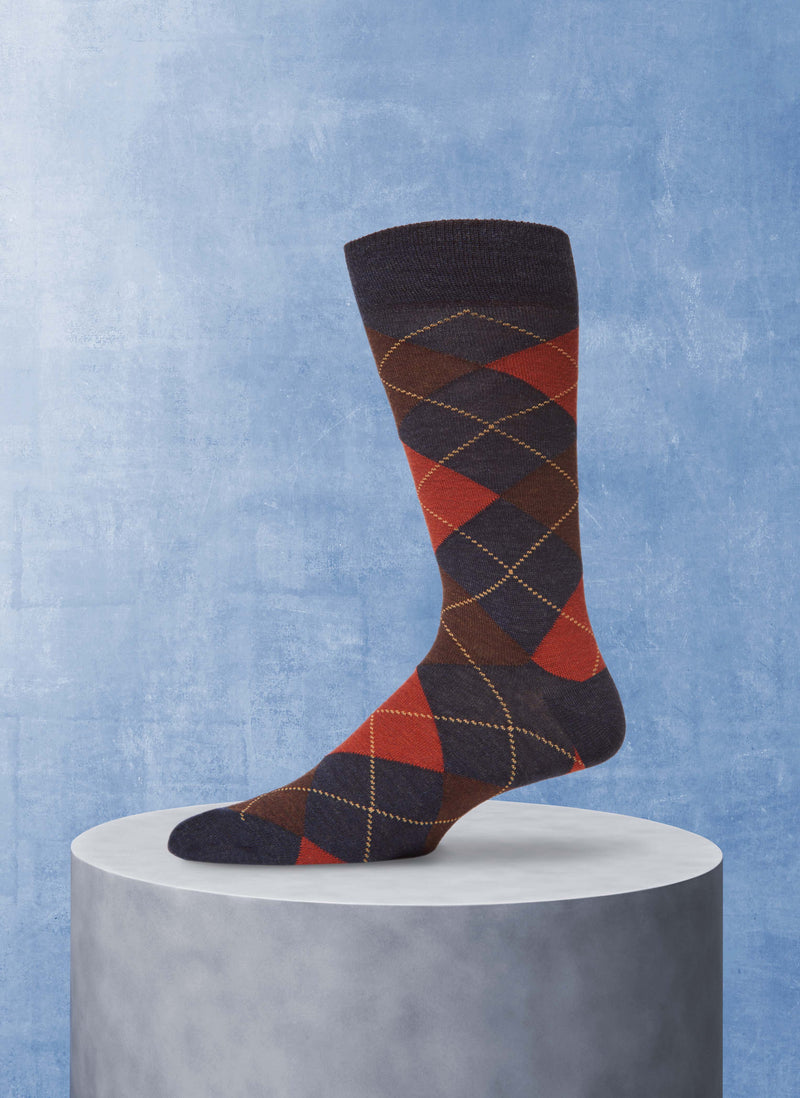 3 Pack Italian Merino Wool Fashion Mid-Calf Socks in Assorted