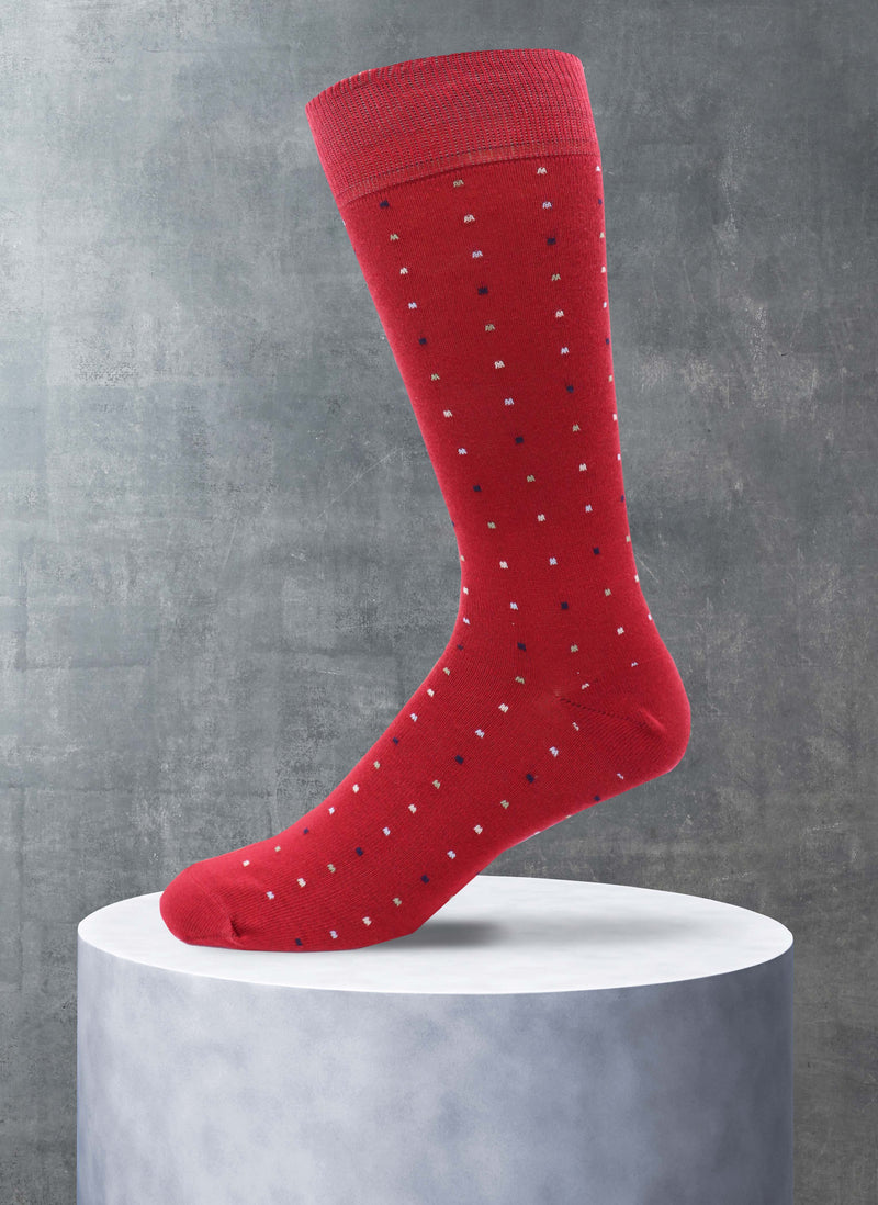 Small Square Sock in Red