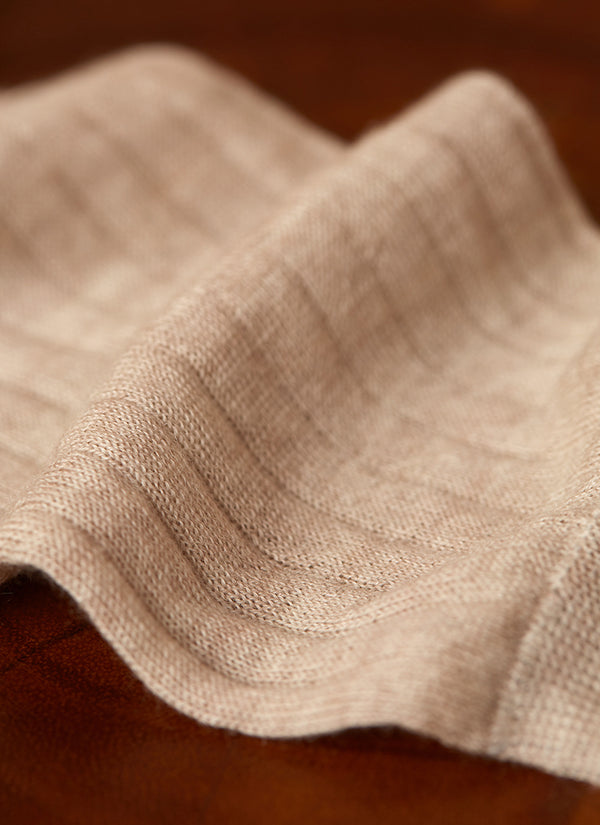 100% Cashmere Crew Sock in Oatmeal