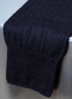 100% Cashmere Long Sock in Navy