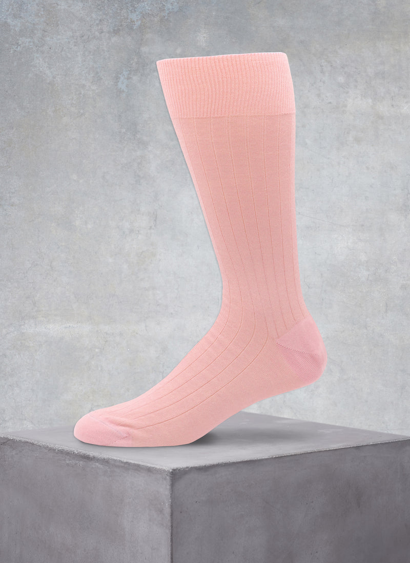 100% Cashmere Crew Sock in Light Pink
