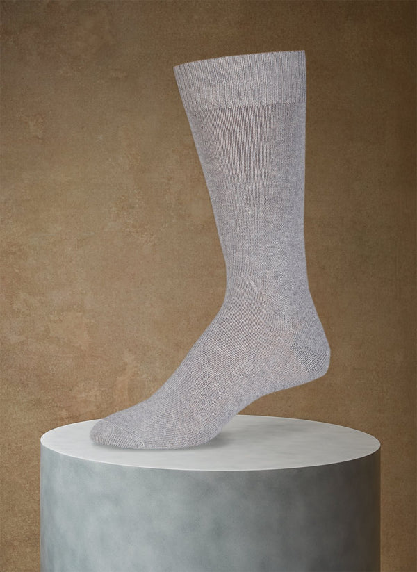 Egyptian Cotton Sock in Light Grey