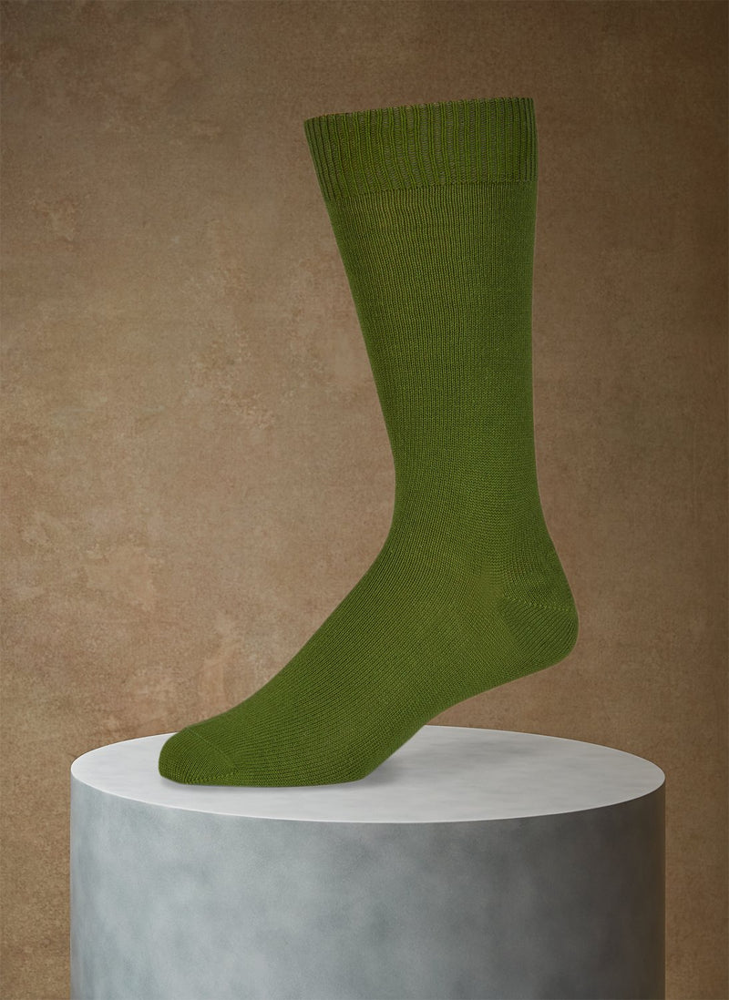 Egyptian Cotton Sock in Bright Green