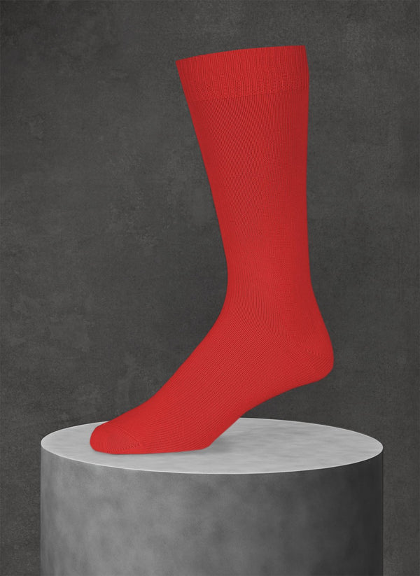 Egyptian Cotton Sock in Red