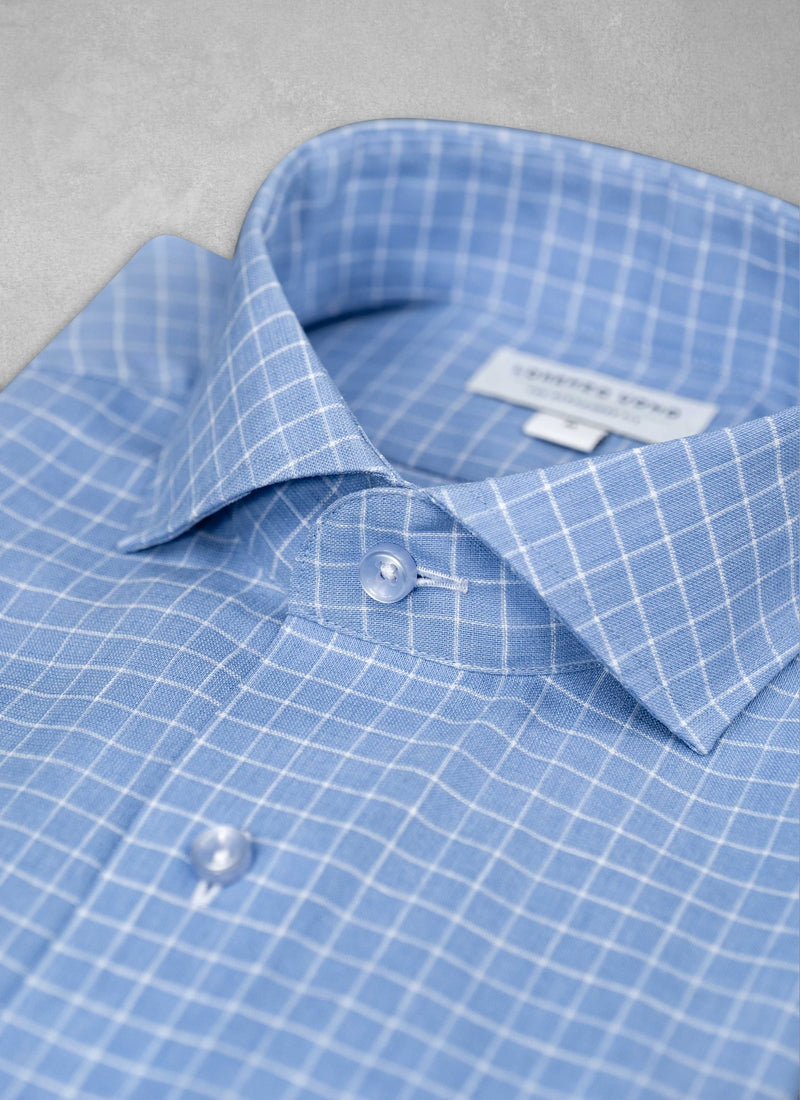 Alexander in Light Blue Check Shirt, L
