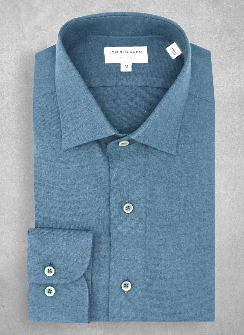 Solid Teal Cashmere Shirt