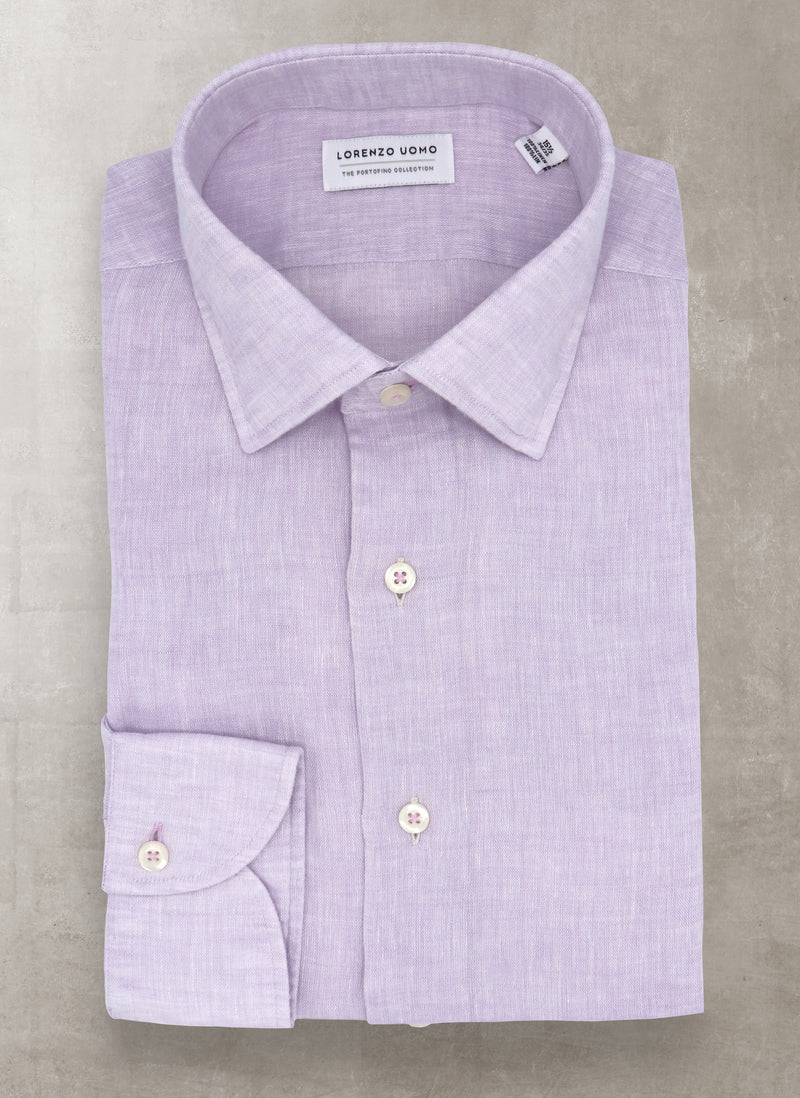 Alexander in Lavender Linen Shirt