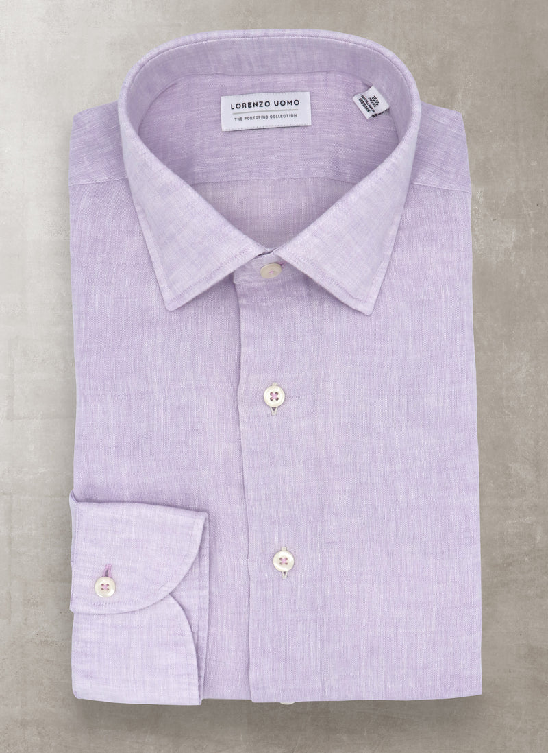 enro dress shirts Alexander in Lavender Linen Shirt – Lorenzo Uomo