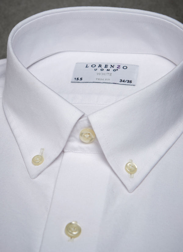 white oxford button down shirt