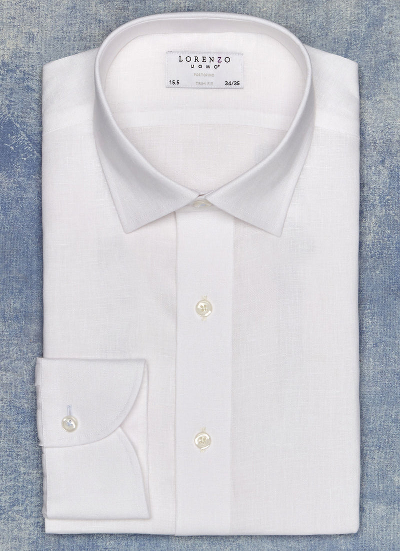 Alexander in White Linen Shirt, 16.5 34/35 Alexander in White Linen Shirt, 16.5 34/35