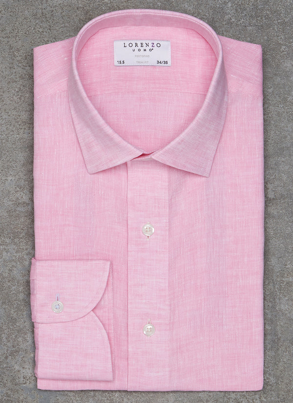 Alexander in Pink Linen Shirt