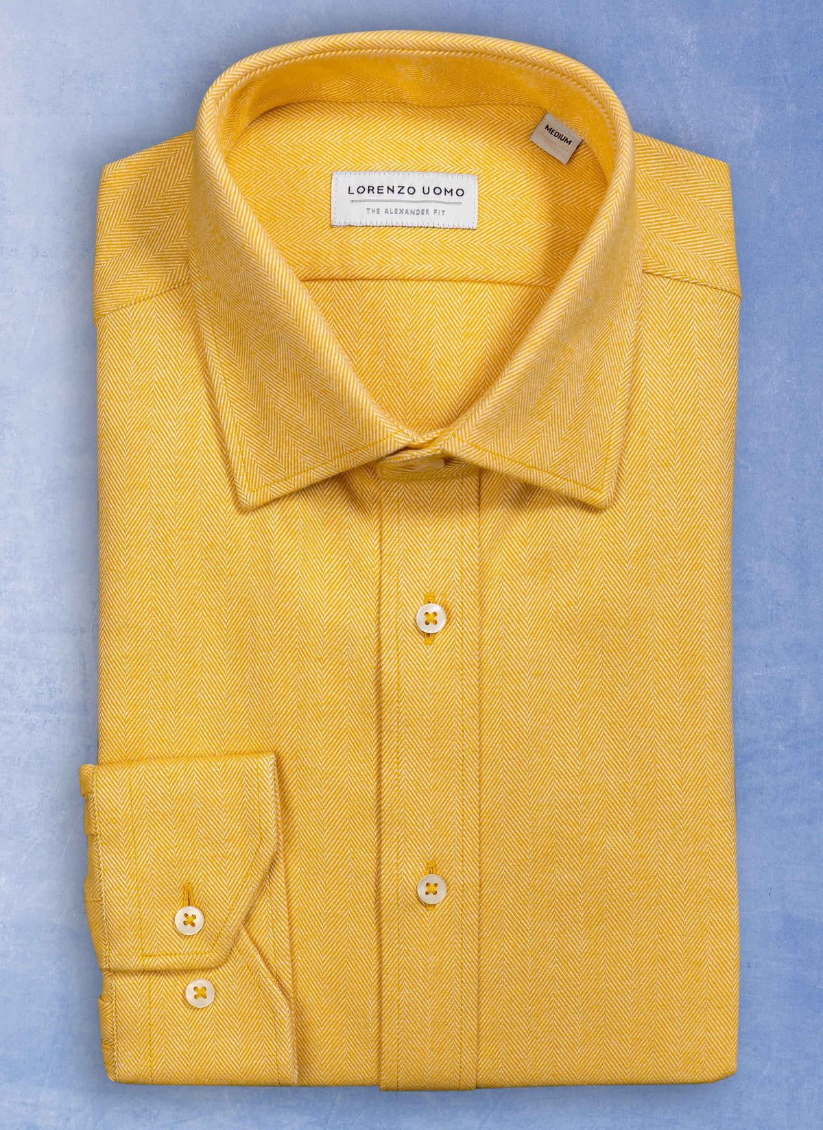 slim fit dress slacks Alexander in Light Blue Check Shirt 16.5 32/33 main image 0