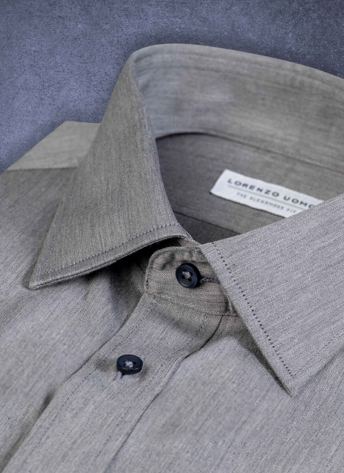 Alexander in Silver Mlange Twill Shirt, XXL Alexander in Silver Mlange Twill Shirt, XXL