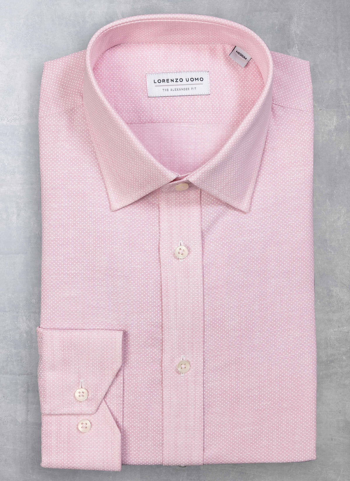 Alexander in “Mille Punte” Light Pink Linen Shirt XL