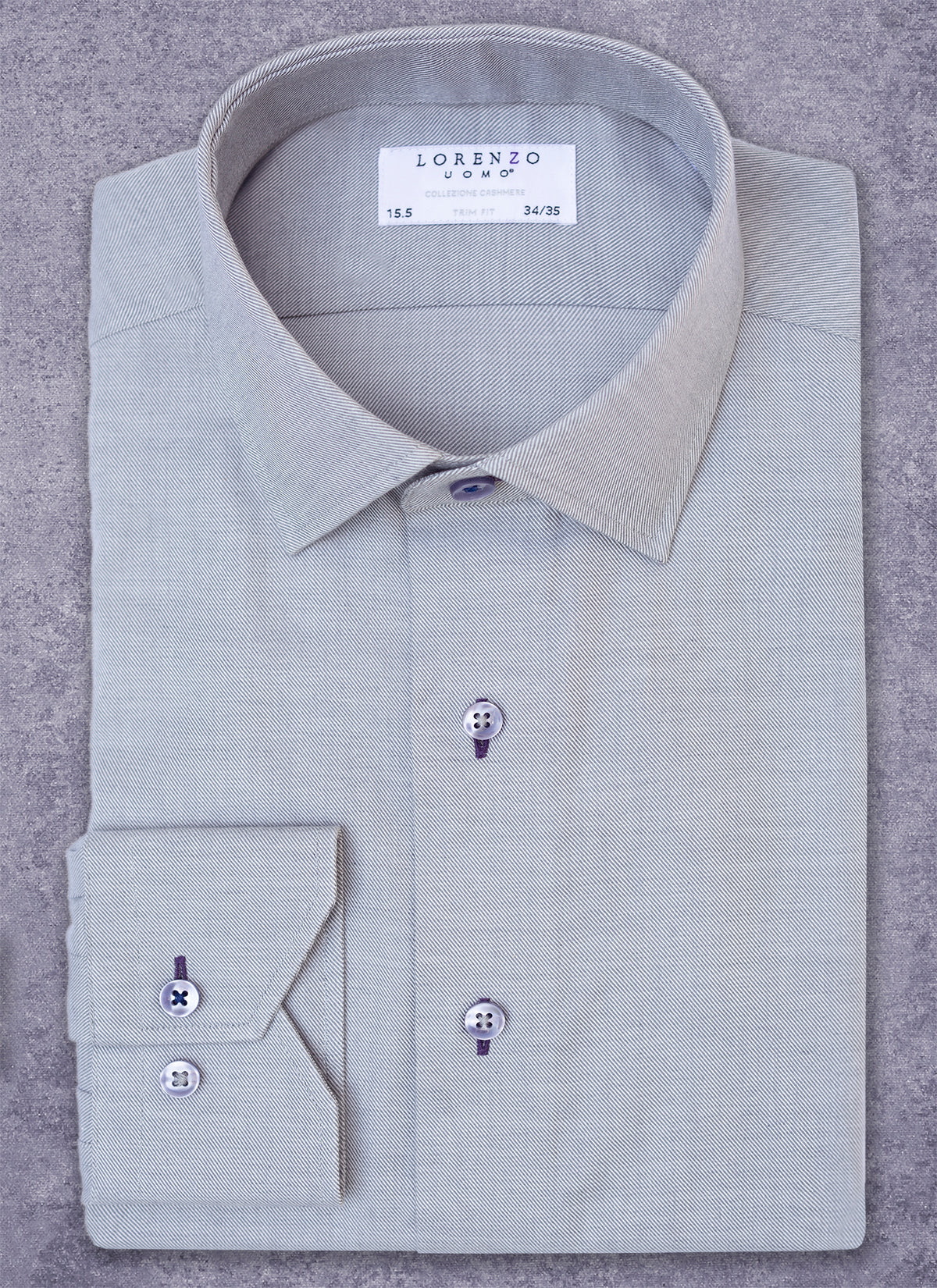 Alexander in Grey Cashmere Shirt 16 34/35