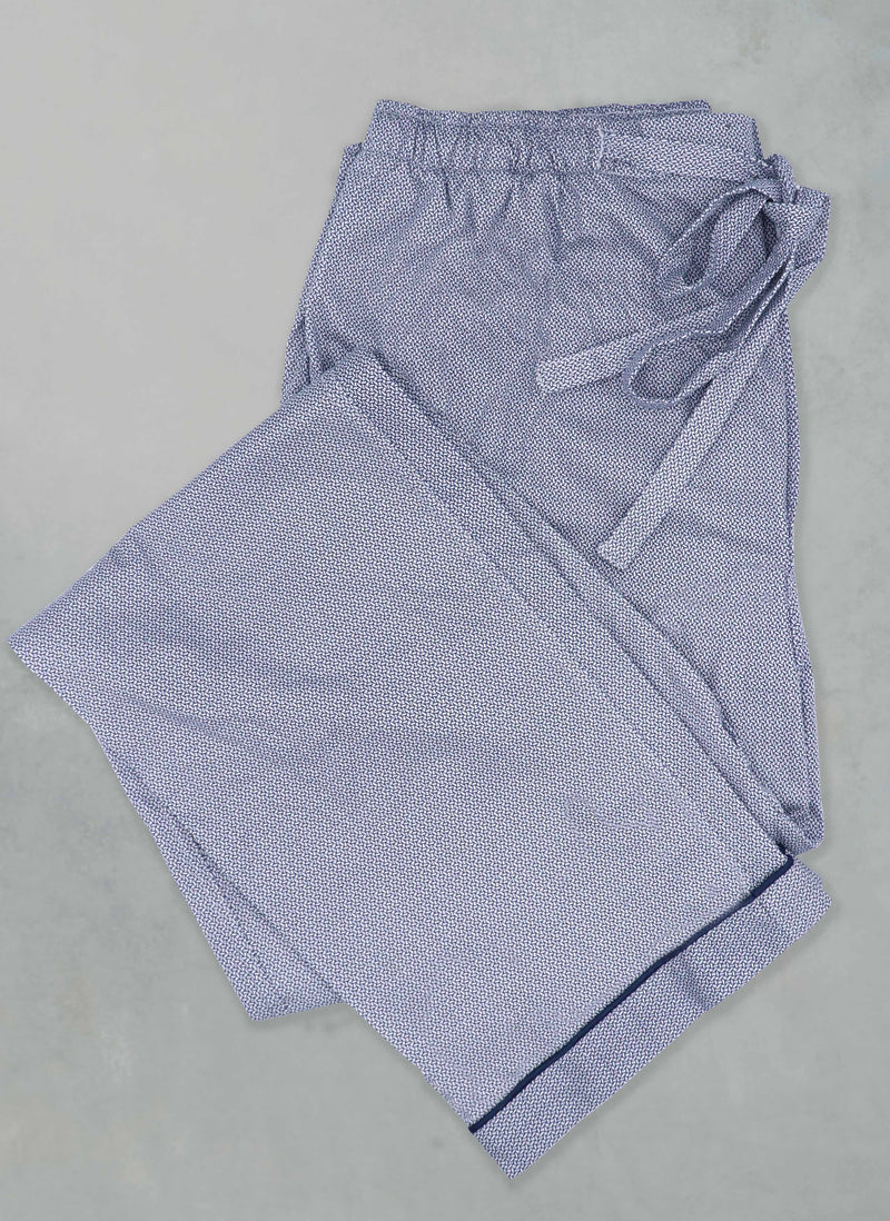 Men's Knit Pajama Bottom in Navy Geo Print