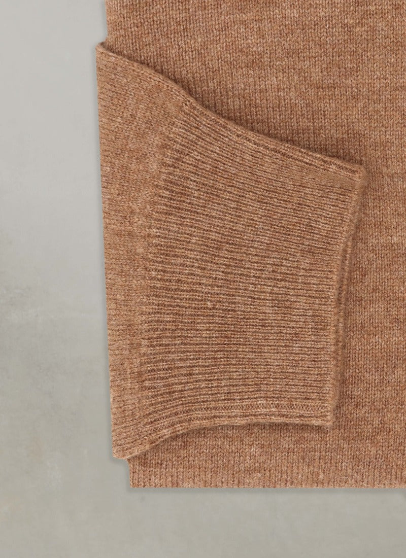 Men's Madison Quarter Zip Cashmere Sweater in Heather Dark Grey main image 1