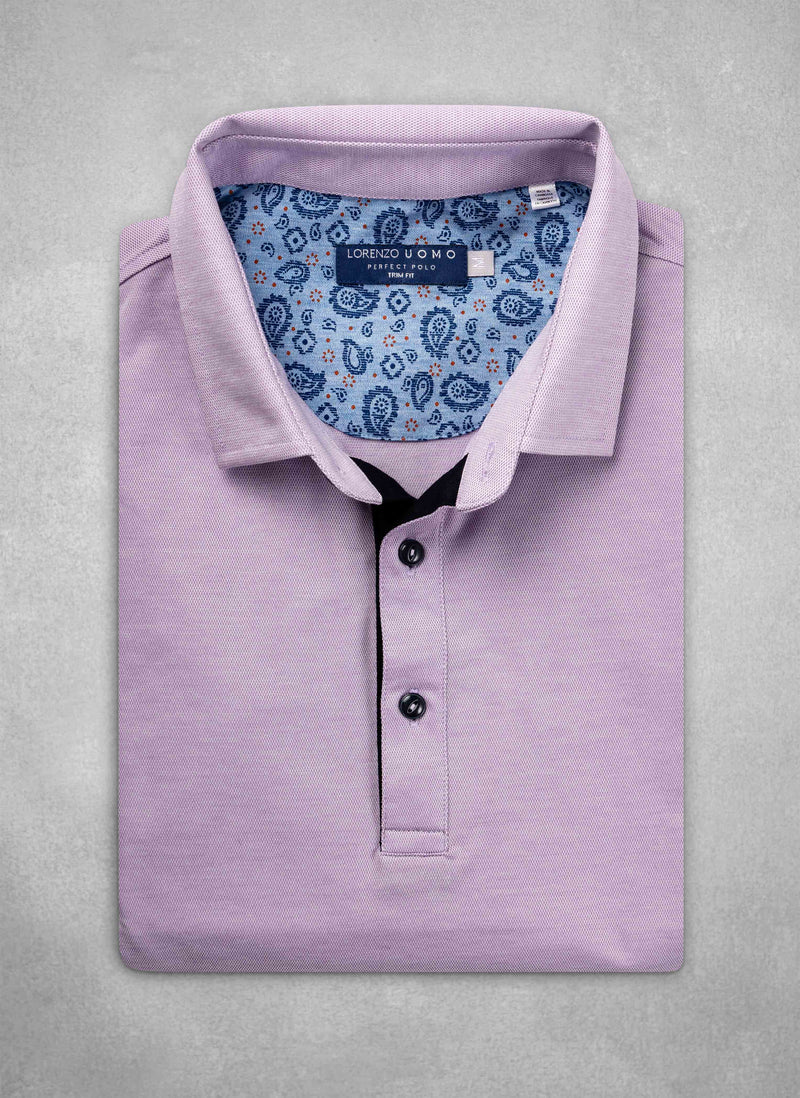 Polo Shirt in Solid Lavender