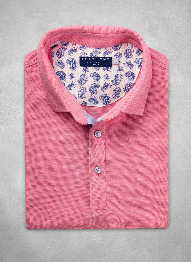 Polo Shirt in Coral Heather