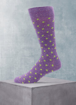 Silk Dot Sock in Purple