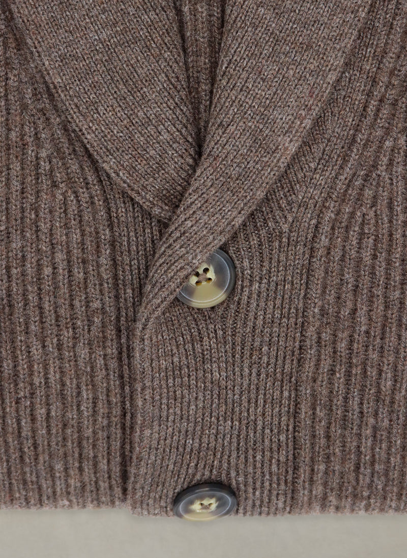 Men's Telluride Cashmere Rib Button Cardigan Sweater in Ranch Brown He –  Lorenzo Uomo