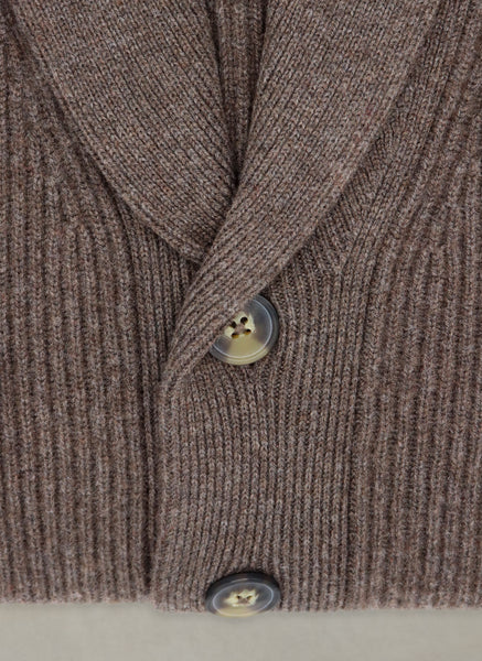 Men's Telluride Rib Cashmere Button Cardigan Sweater in Hale Navy Heather