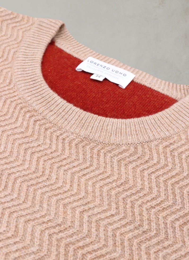 Herringbone Textured Dolman Sweater