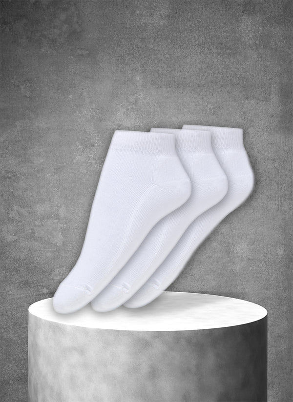 3-Pack Women's Ankle Sport Socks in White