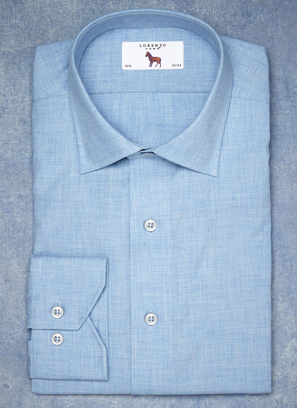 Alexander in Heather Blue Shirt 16.5 34/35 Alexander in Heather Blue Shirt 16.5 34/35