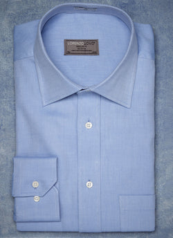 William Fullest Fit Shirt in Blue Twill Flat
