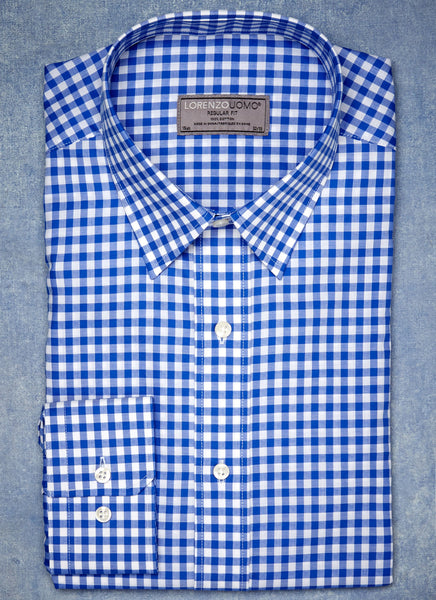 William Fullest Fit Shirt in Blue Check – Lorenzo Uomo
