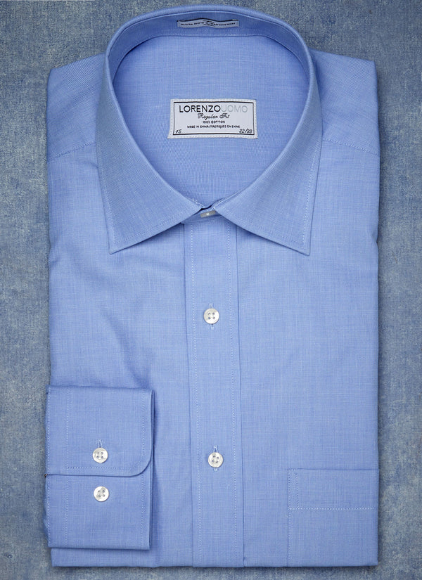 William Fullest Fit Shirt in Blue End-on-End