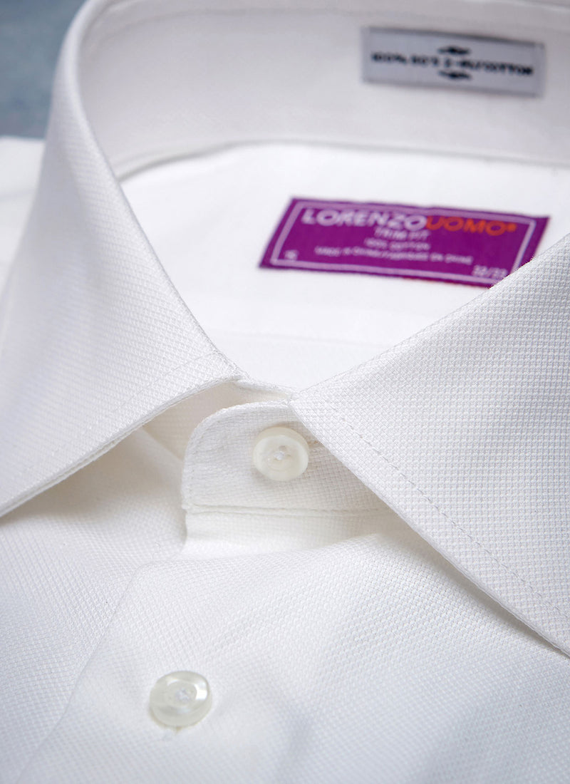 collar of white formal shirt