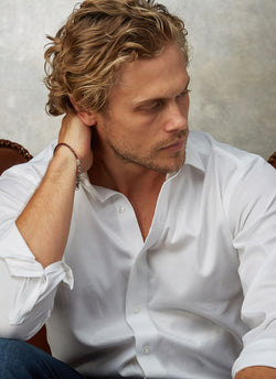 THE PERFECT WHITE SHIRT® IN WHITE front shot on model