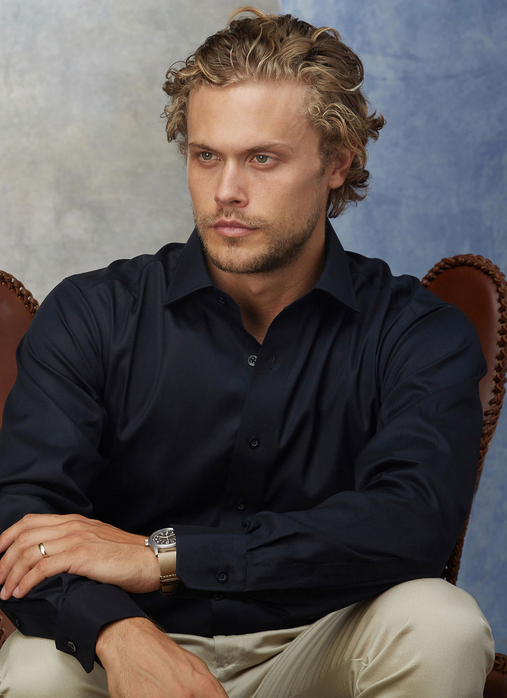 The Perfect White Shirt in Black-Maxwell, 15 34/35