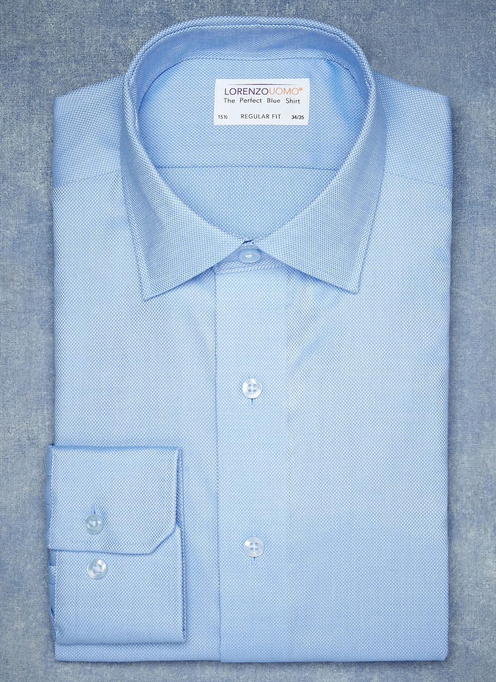 The Perfect White Shirt in Blue-William (Full) Fit 18 34/35