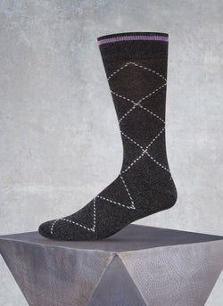 Rugby Sock in Charcoal