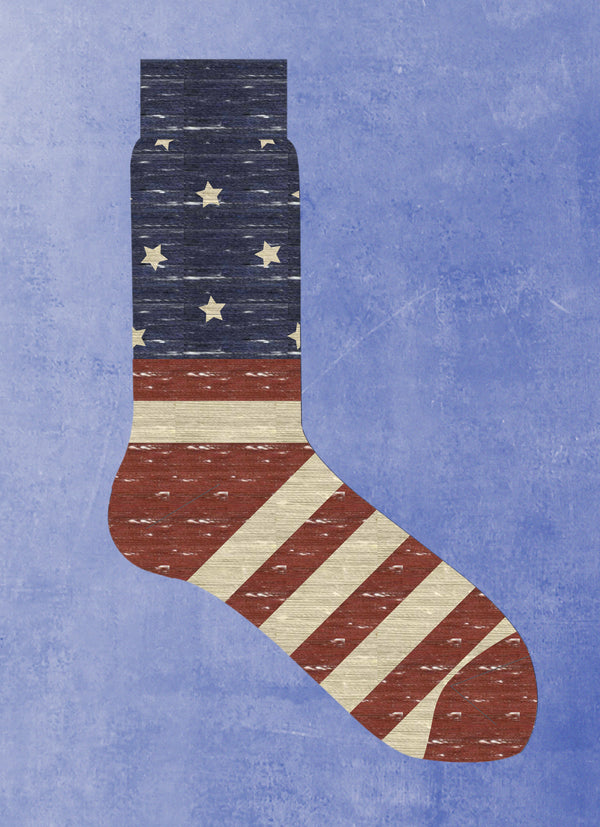 Americana Sock-Vintage Flag