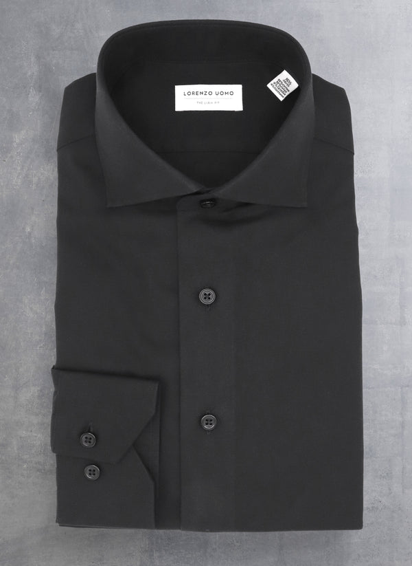solid black oxford shirt