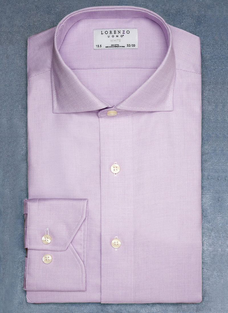 Liam in Textured Purple Shirt