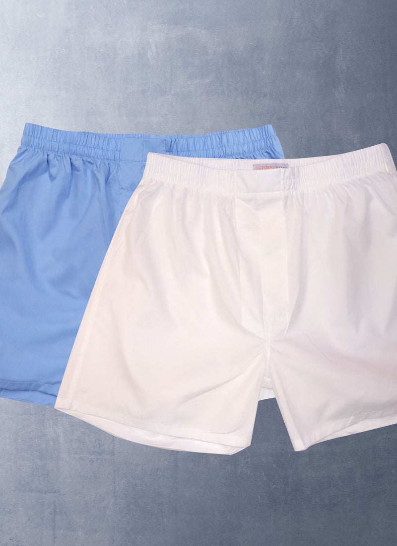 Full Cut Boxer Short in End on End Blue – Lorenzo Uomo